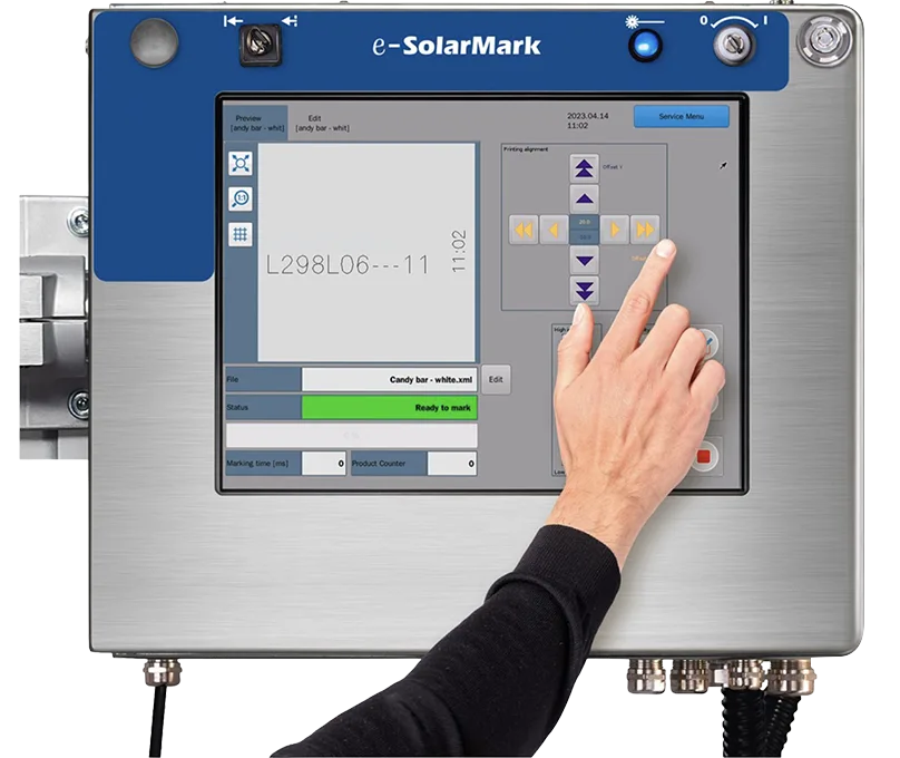e-SolarMark+雷射標示噴印機操作介面